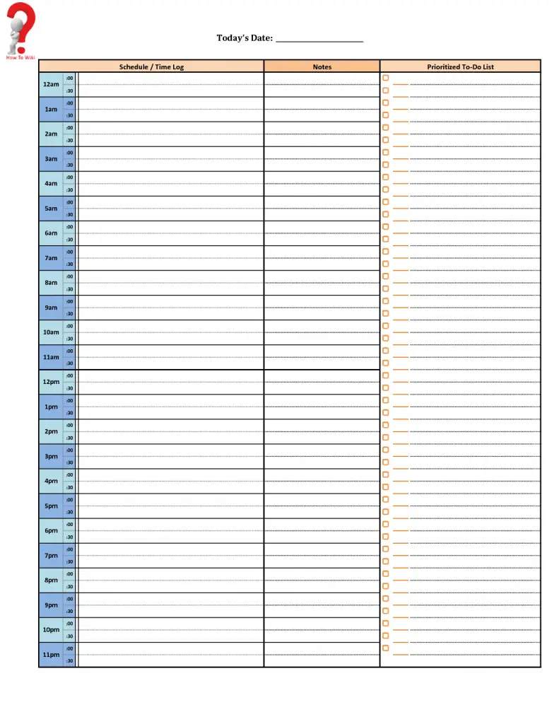 Weekly Work Schedule Template