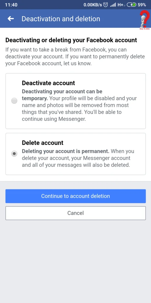 How To Delete Facebook Account - Tutorial 7 Facebook Account Delete Option
