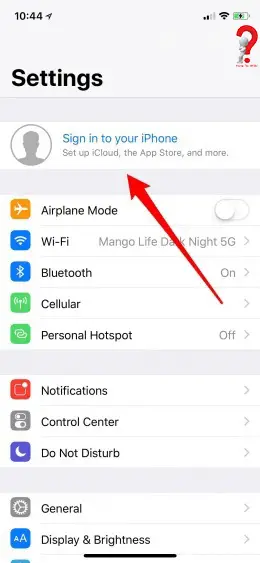 Create apple id account