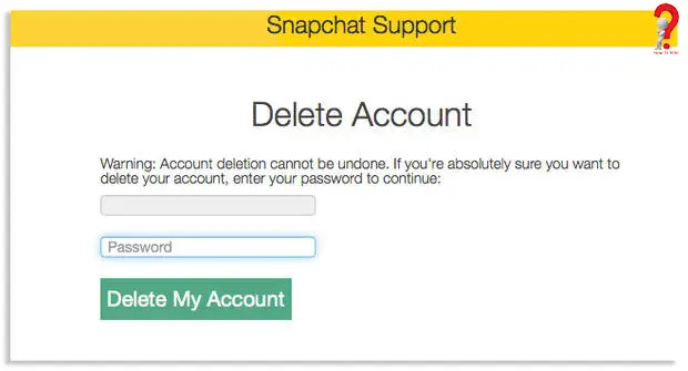 Delete Snapchat Account iPhone