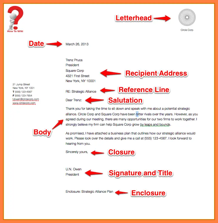 how-to-write-a-business-letter-for-a-company-with-example-howtowiki