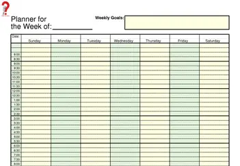 5 free printable weekly planner calendar template howtowiki