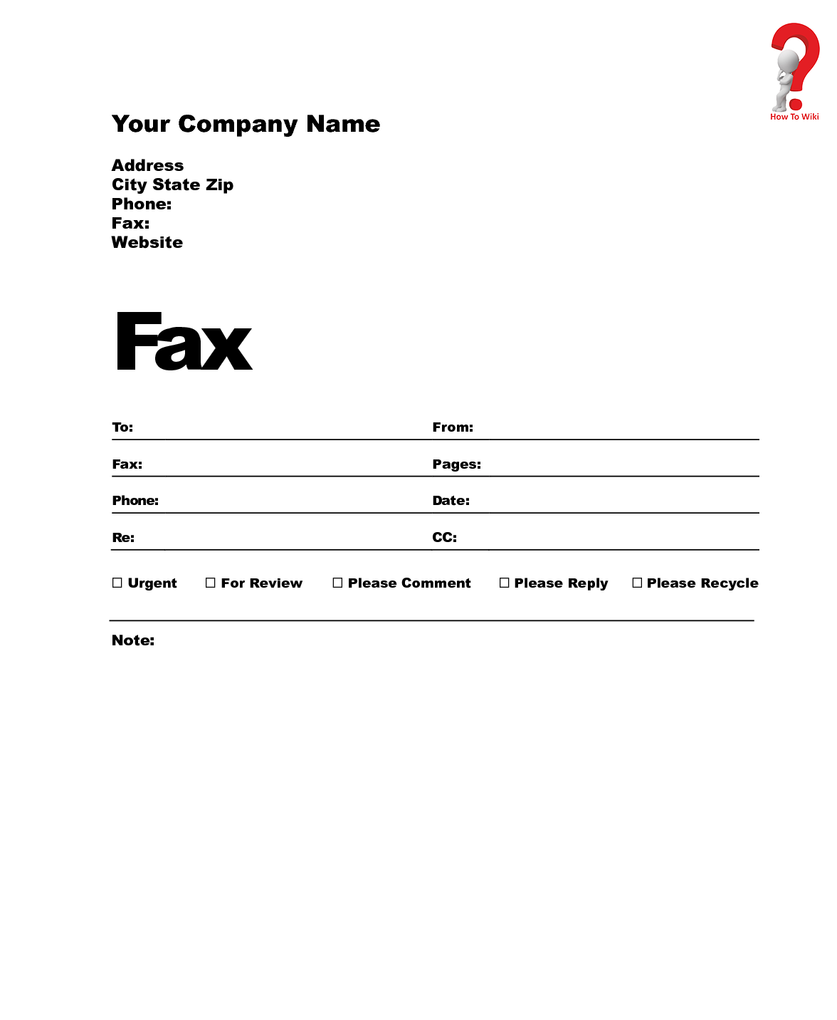 How to Write Professional Fax Cover Sheet - Full Guide  HowToWiki With Fax Cover Sheet Template Word 2010