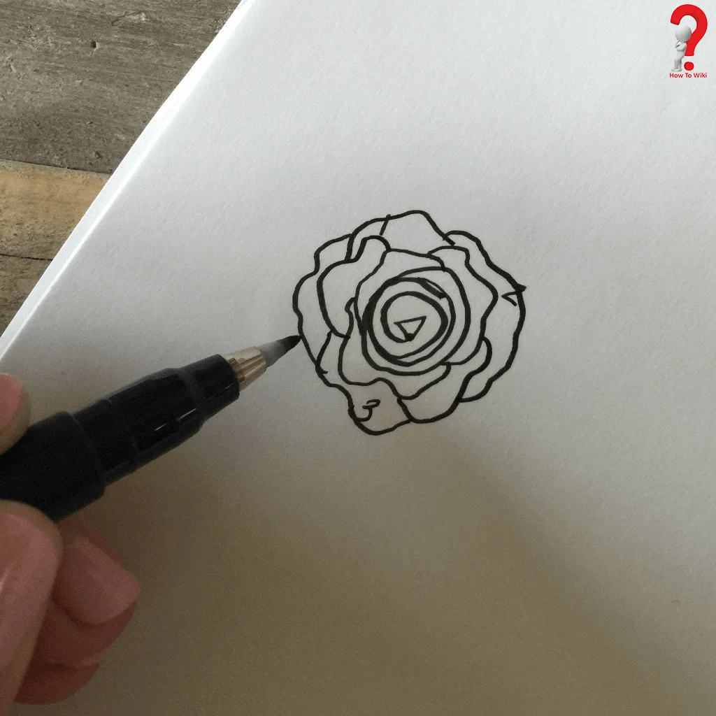 How To Draw A Rose -Step By Step Tutorial 7 Draw An Open Rose
