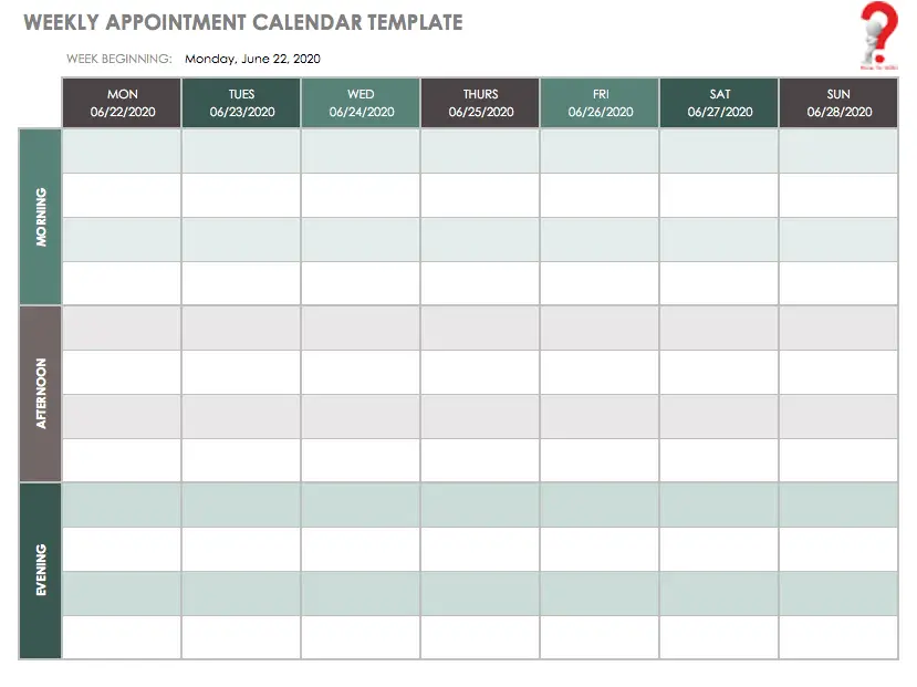 How to Schedule your Week with Weekly Calendar Template 1