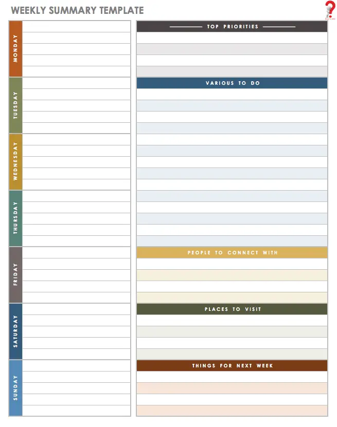 How to Schedule your Week with Weekly Calendar Template 8