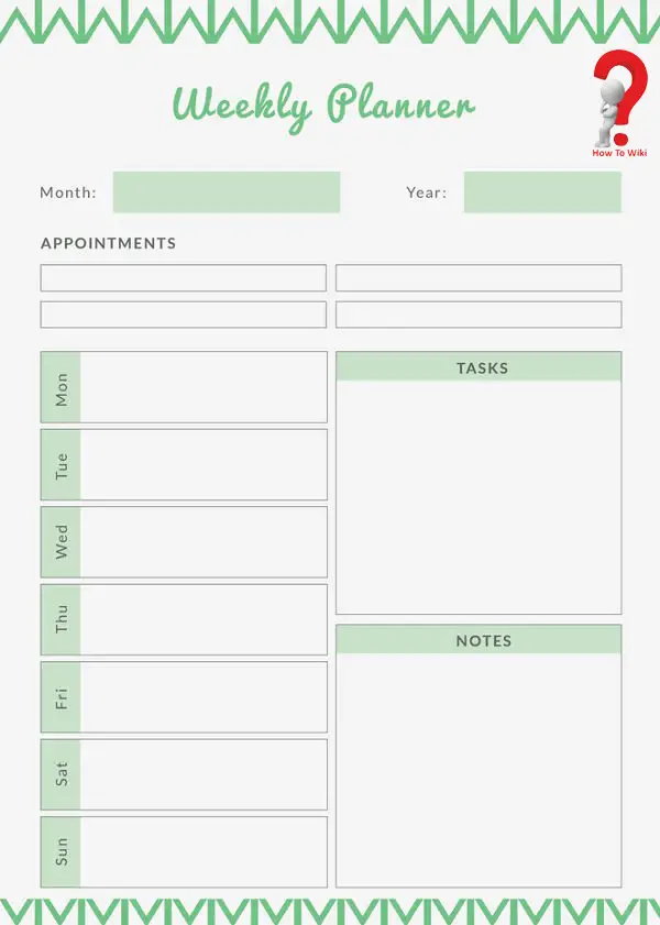 5+ Free Printable Weekly Planner Template