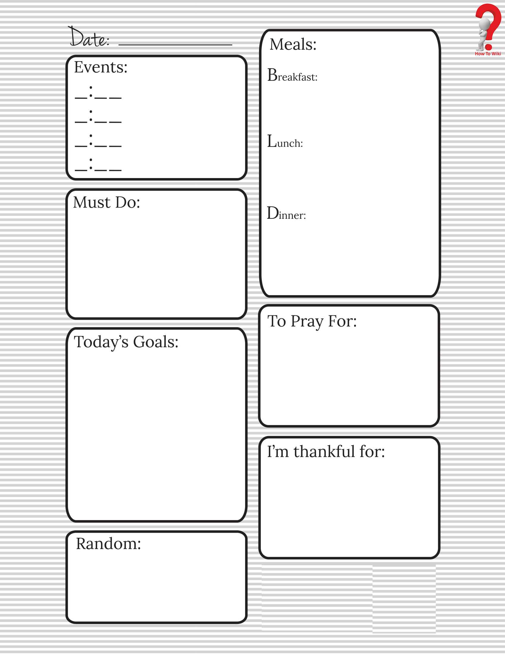 Daily Schedule Planner Template