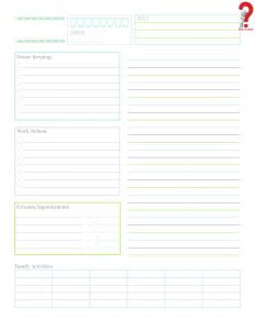 daily task planner printable free
