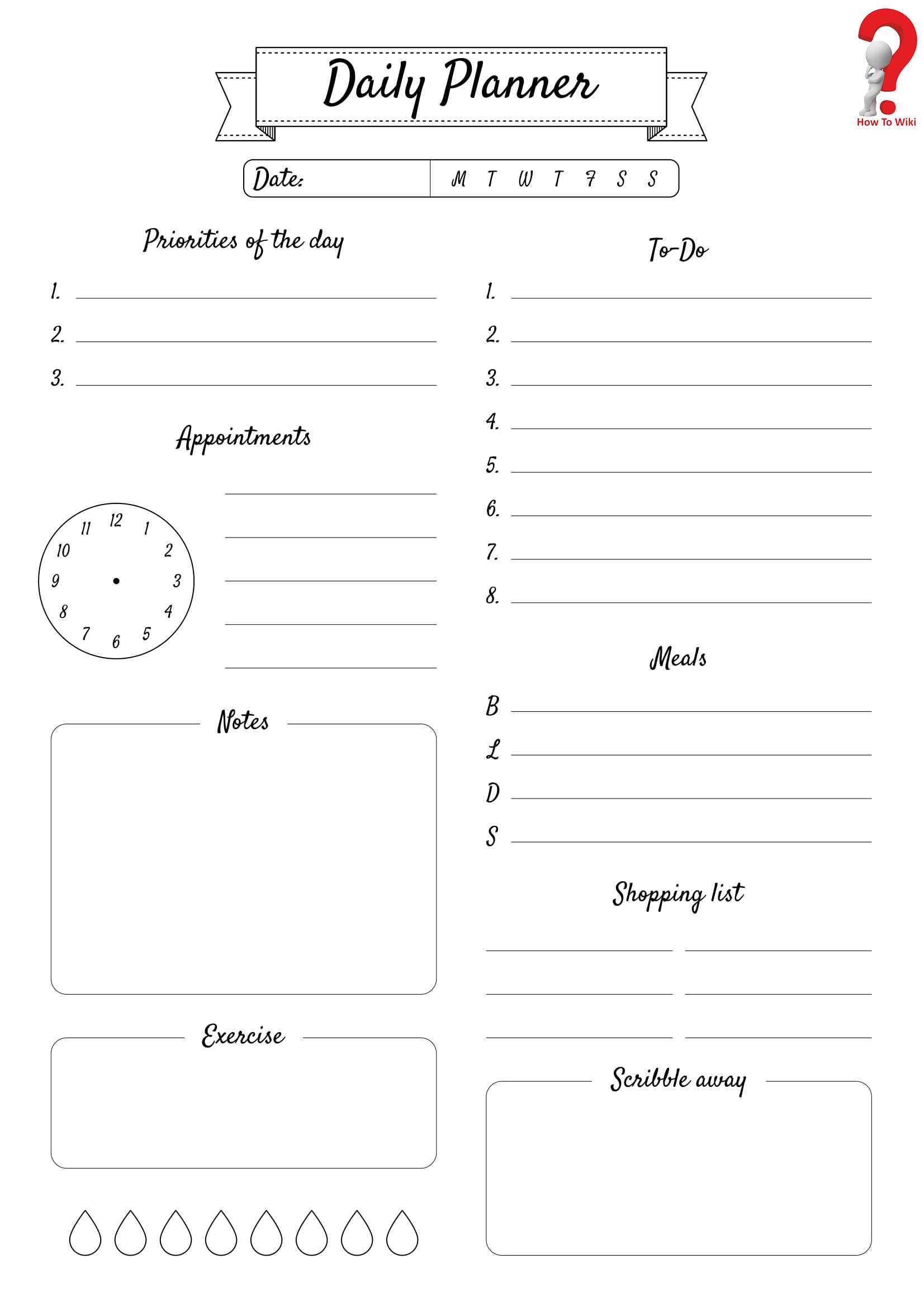 Free Printable Daily Planner Template