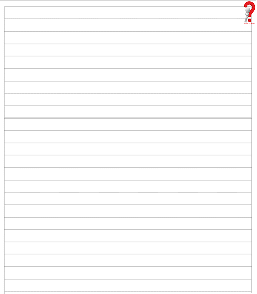 Printable Lined Paper Template