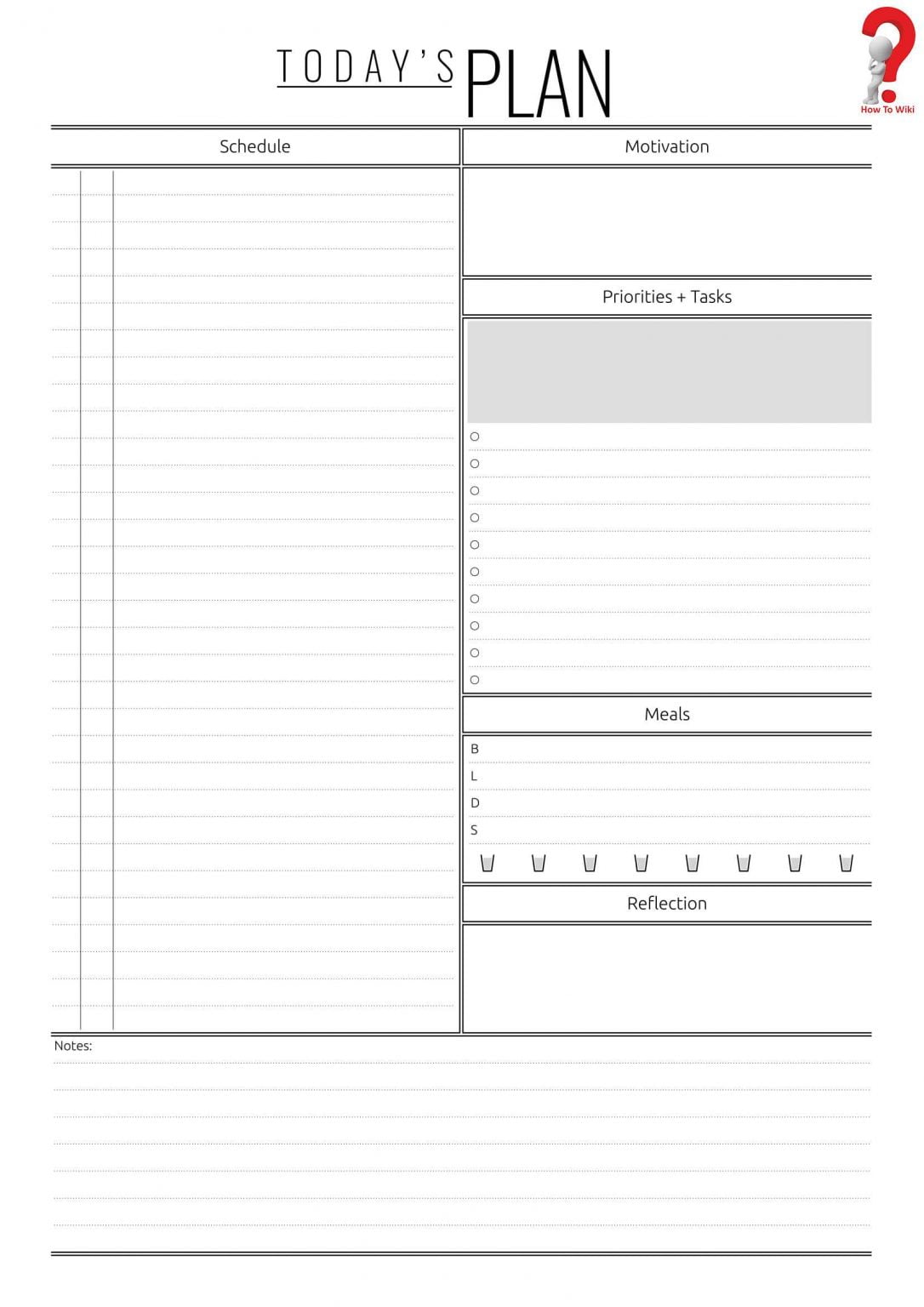 How To Use Printable Daily Planner Template [Pdf, Excel, Word] HowToWiki