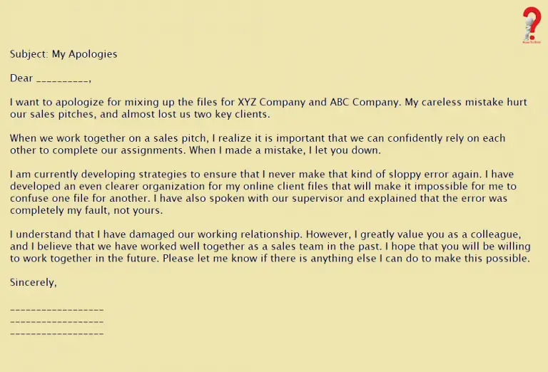 How To Write Apology Letter To Boss With Example Sample Templates