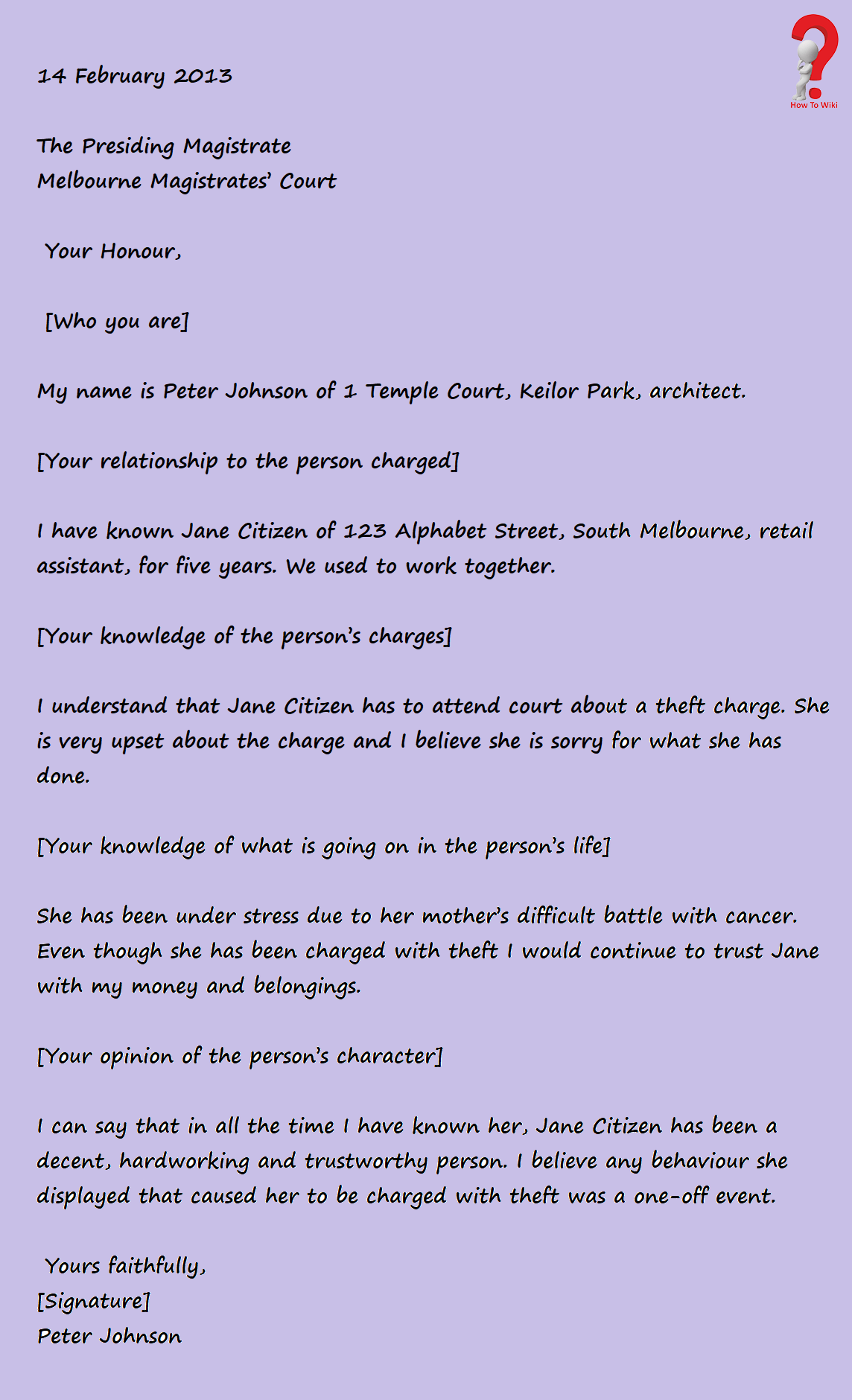 Writing A Letter Of Character Reference For Child Custody