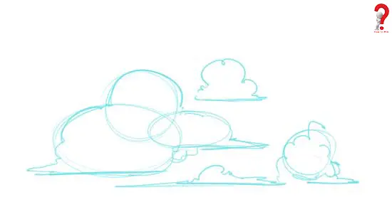 drawing of clouds