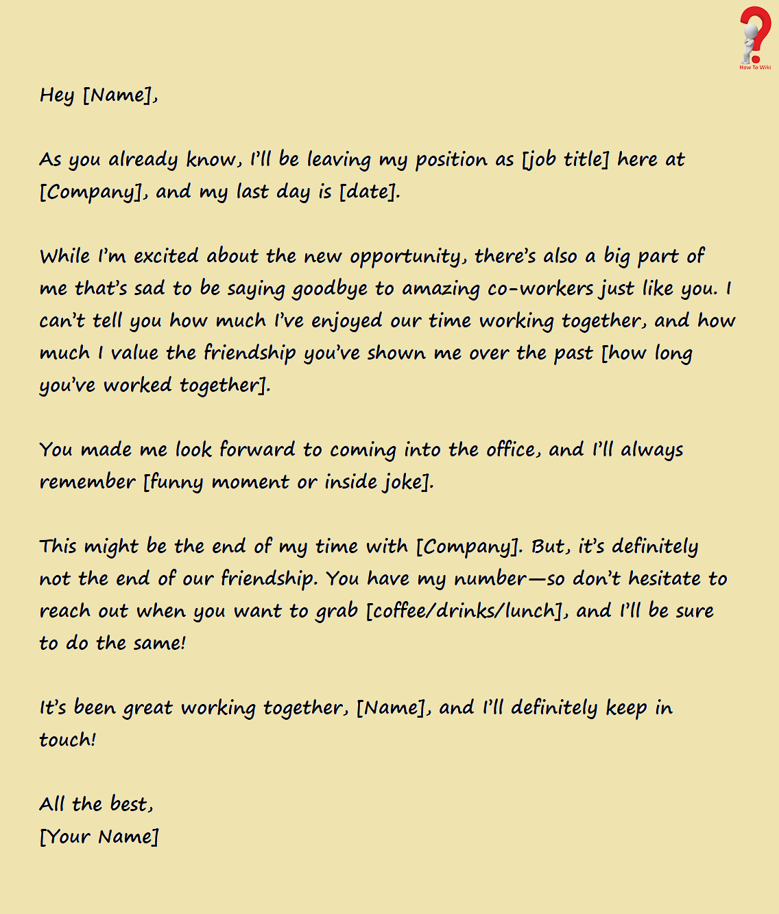 resignation email to coworkers