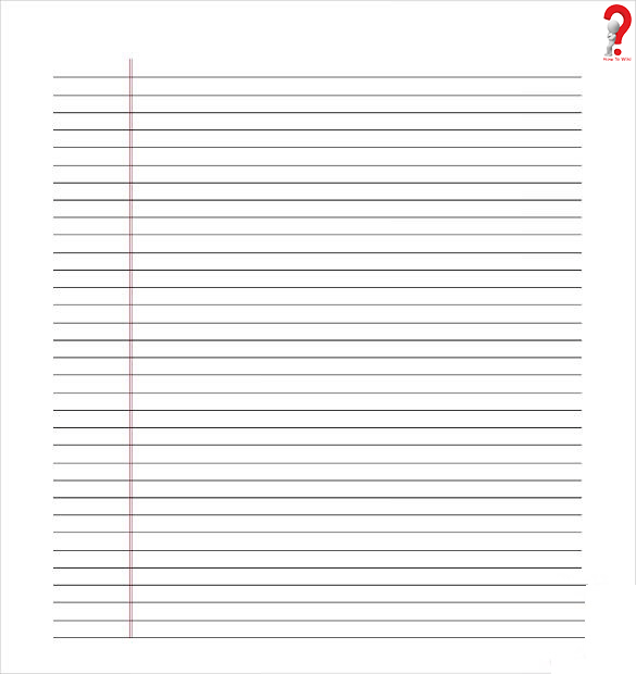 Lined Handwriting Paper