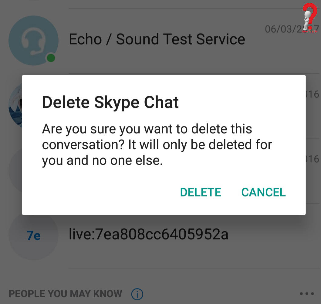 Delete Chat On Skype