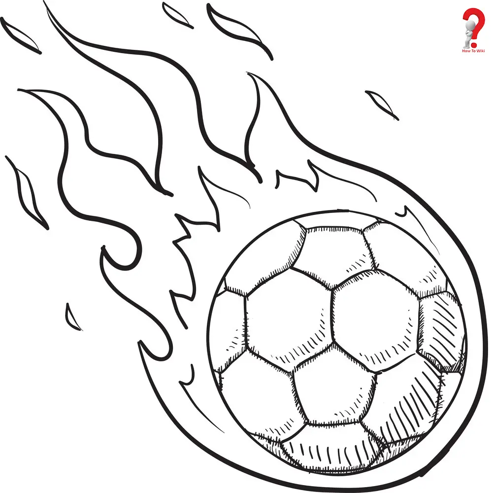 Steps to Draw a Soccer Ball on Fire