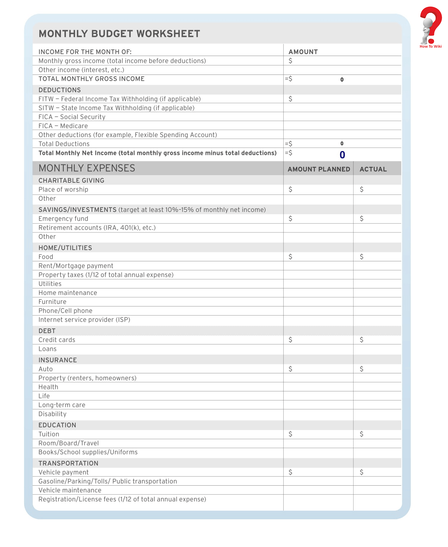 expense planner