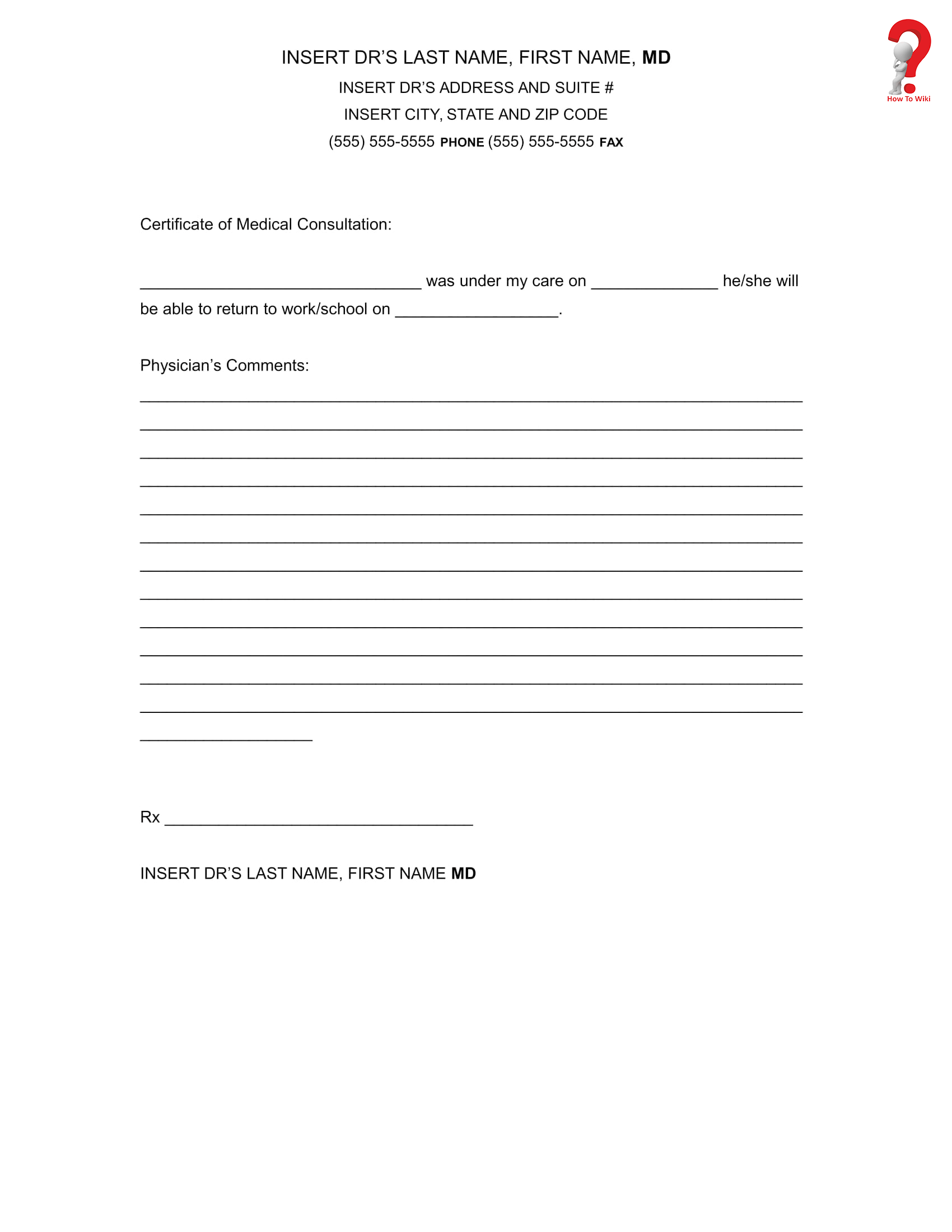 Fake Doctors Note Template For Work