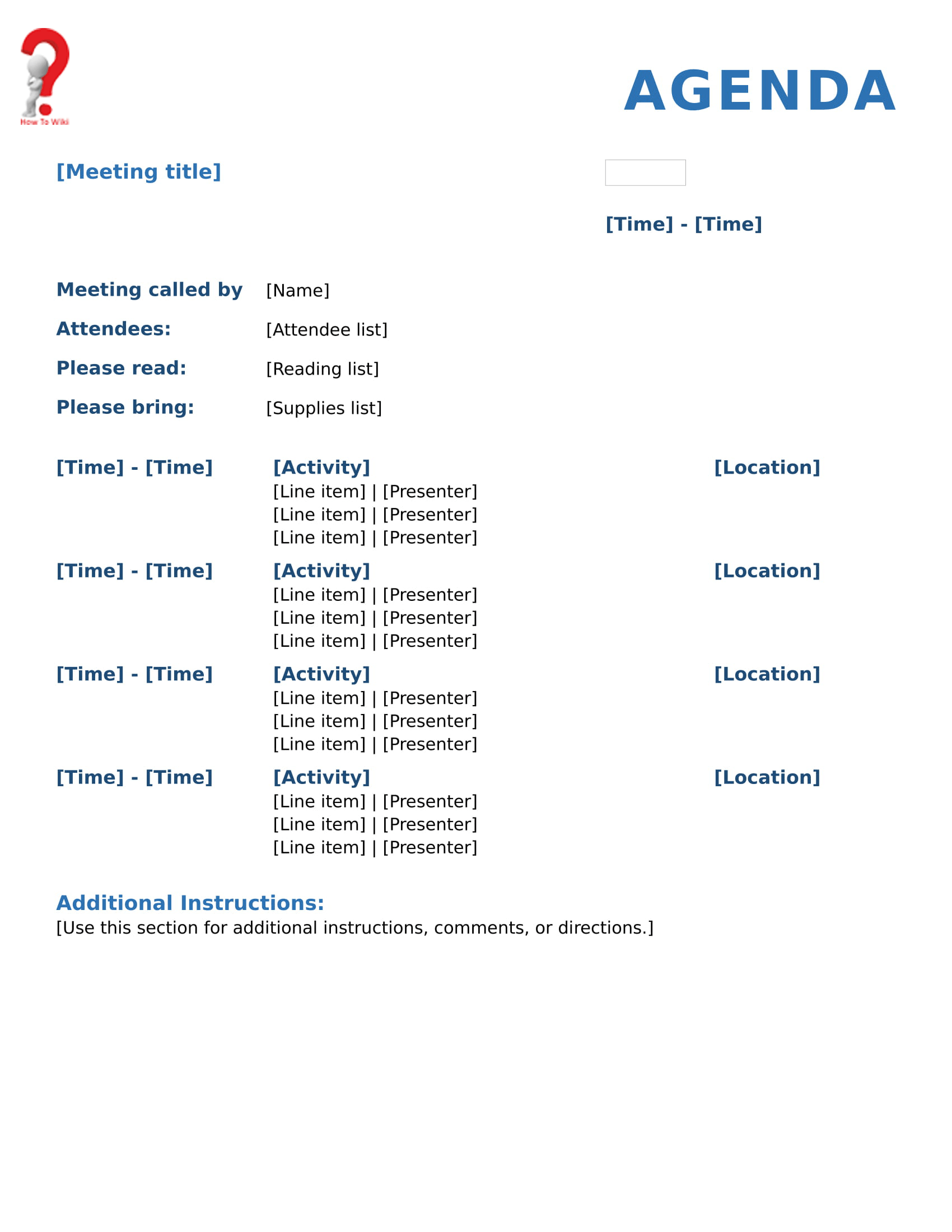 Meeting Agenda Template