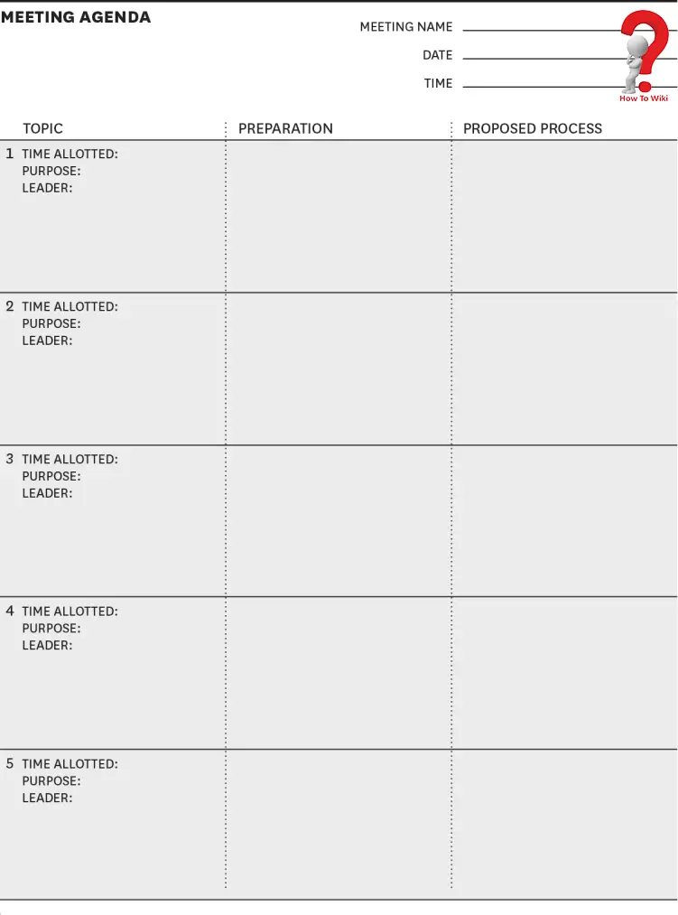 Printable Leadership Meeting Agenda Template