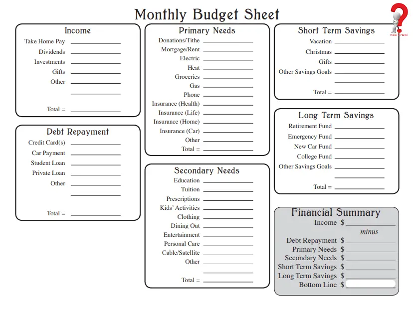 household budget spreadsheet pdf