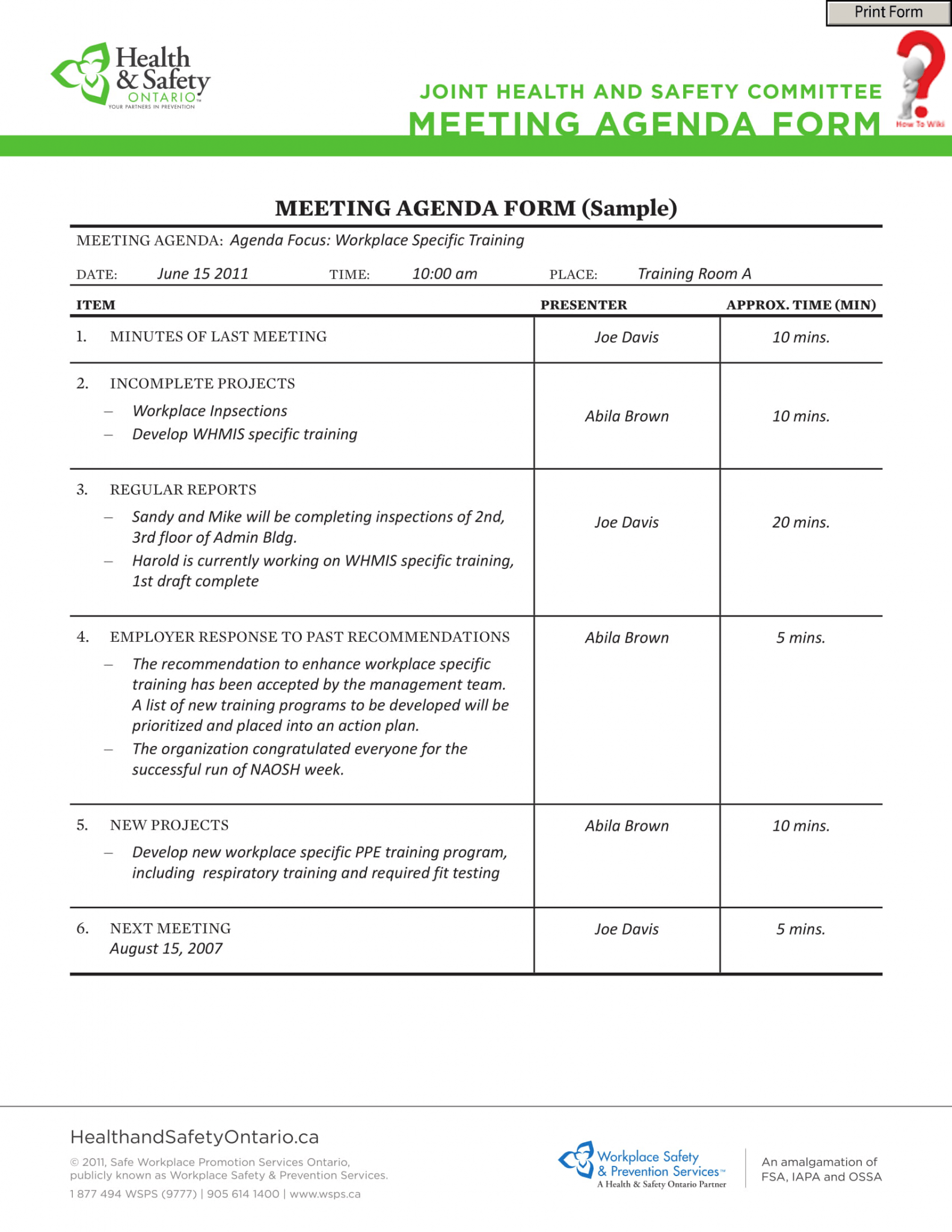 best meeting agenda templates