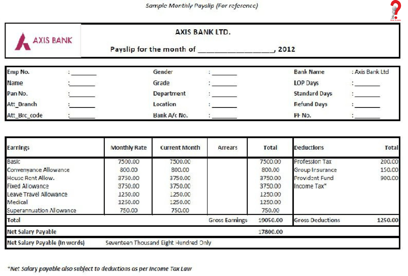 How To Make Salary Slip Format In PDF Excel Word How To Wiki