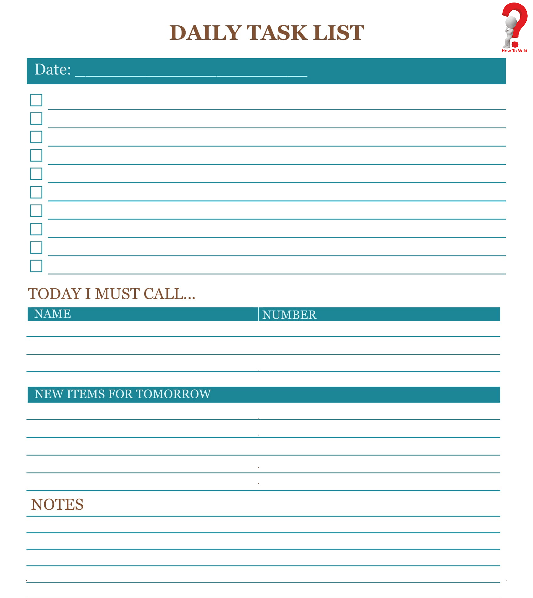 Schedule Your Day With Daily To Do List Template 