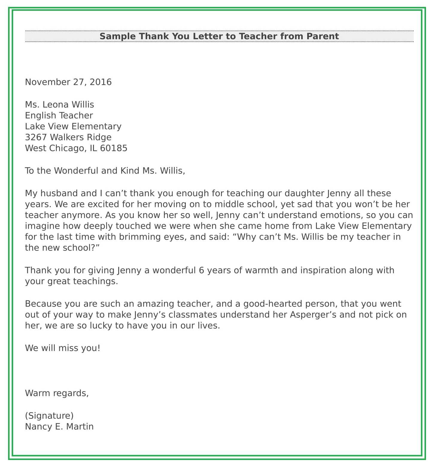 How To Write Thank You Letter To Teacher Howtowiki