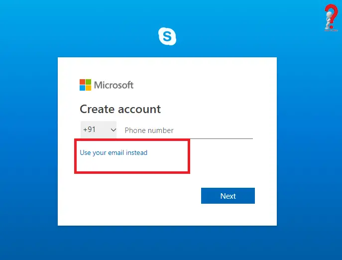 create skype account for android