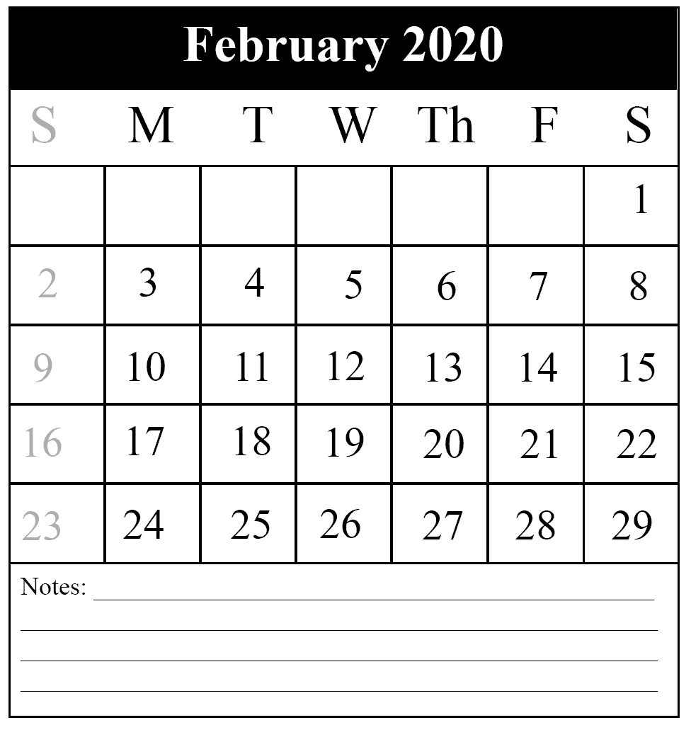 How To Schedule Your Month With February 2020 Printable