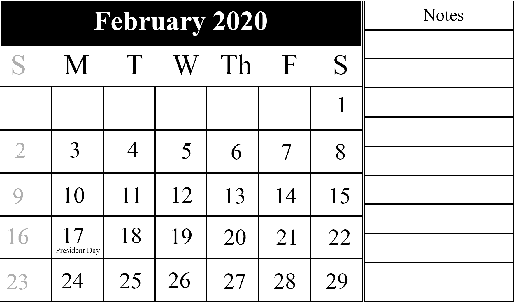 How To Schedule Your Month With February 2020 Printable