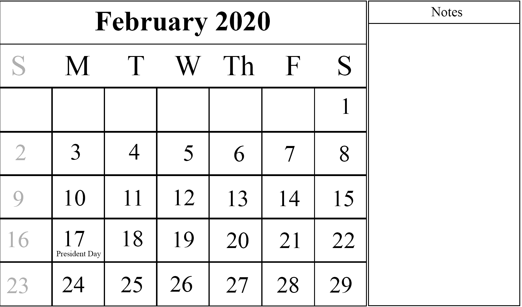 How To Schedule Your Month With February 2020 Printable