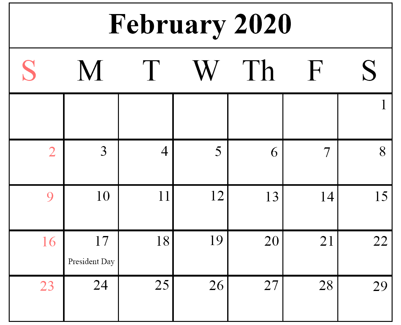 How To Schedule Your Month With February 2020 Printable