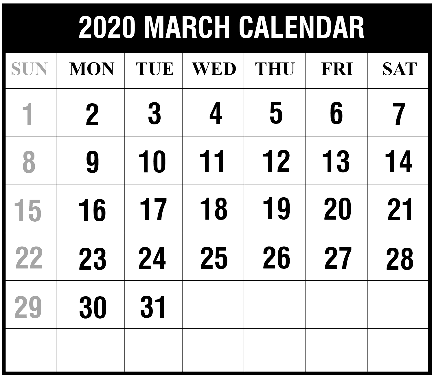 How To Schedule Your Month With March 2020 Printable Calendar 8 March 2020 Printable Calendar