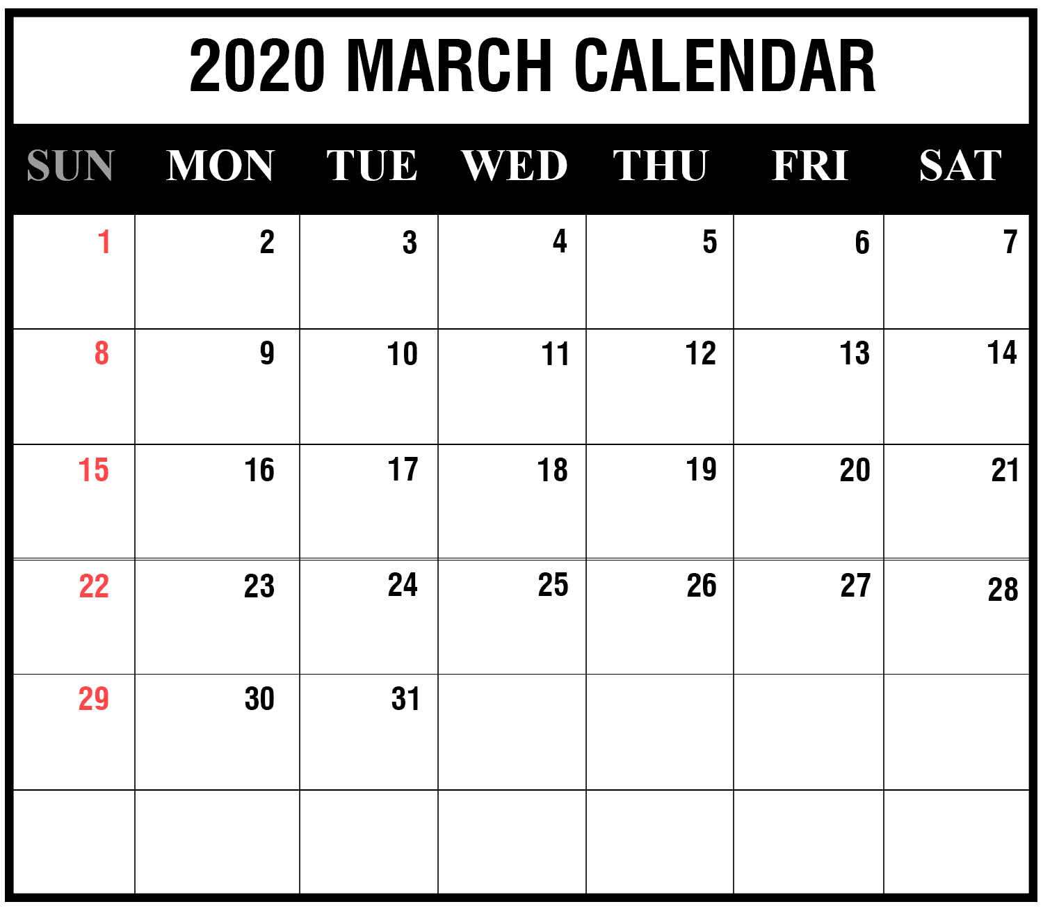 How To Schedule Your Month With March 2020 Printable Calendar | HowToWiki