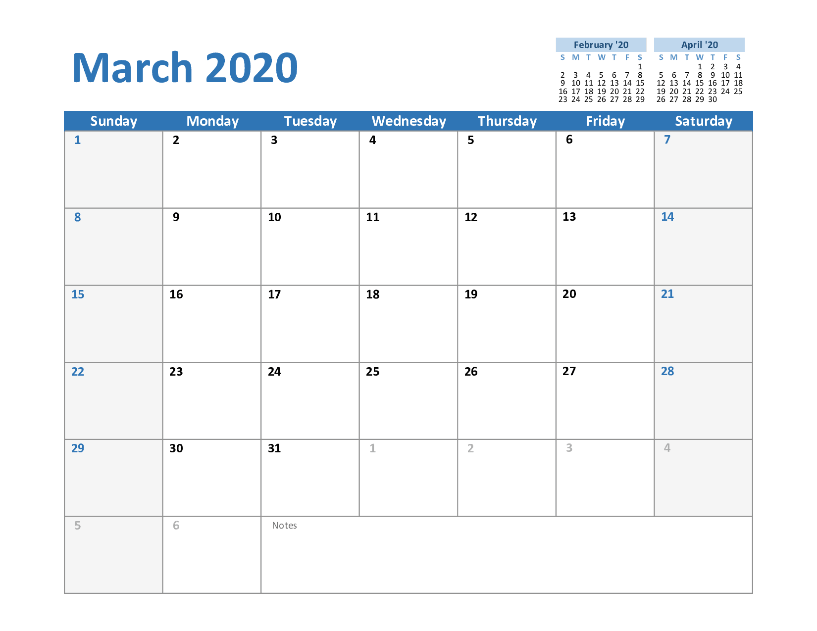 How To Schedule Your Month With March 2020 Printable Calendar 23 Blank March 2020 Calendar