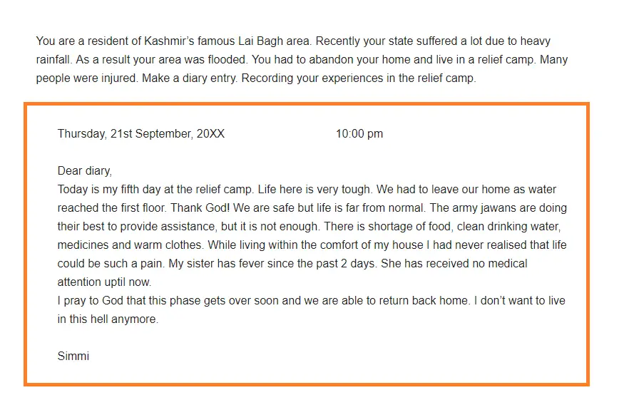 Sample Diary Entry 1 How To Wiki