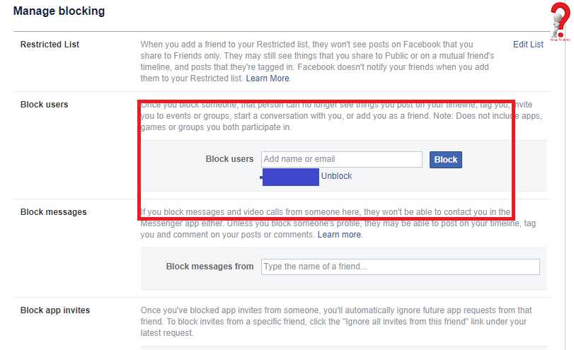 Block Someone On Facebook Account