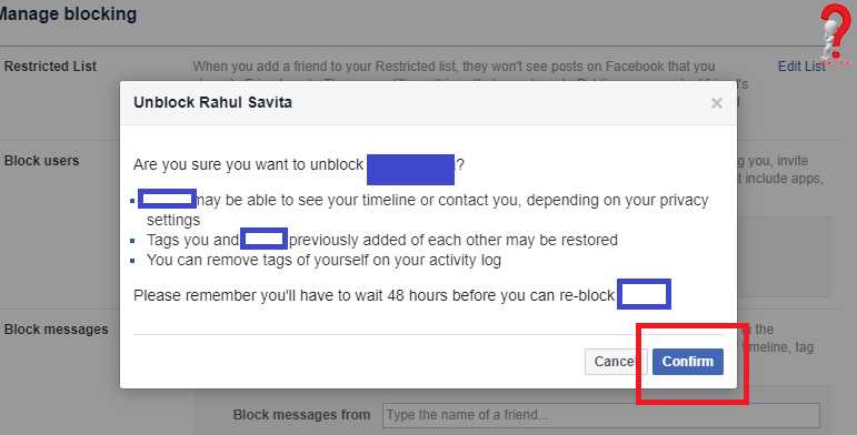 How To Unblock Someone On Facebook Account
