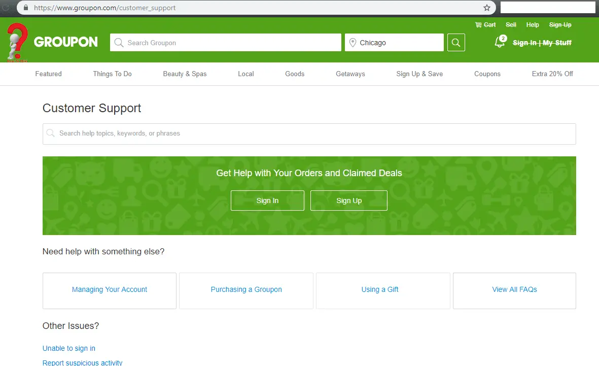 Groupon-Support-Page
