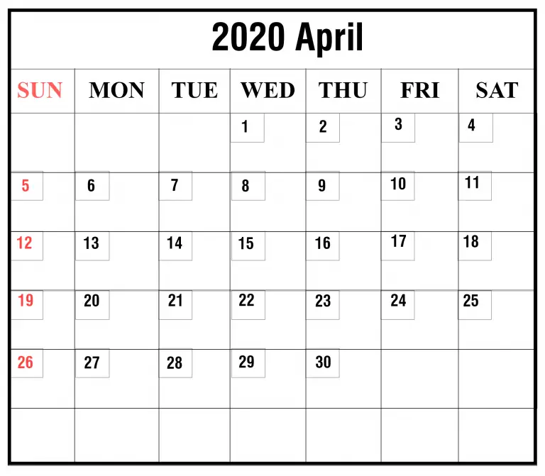 How to Schedule Your Month with April 2020 Printable Calendar | HowToWiki