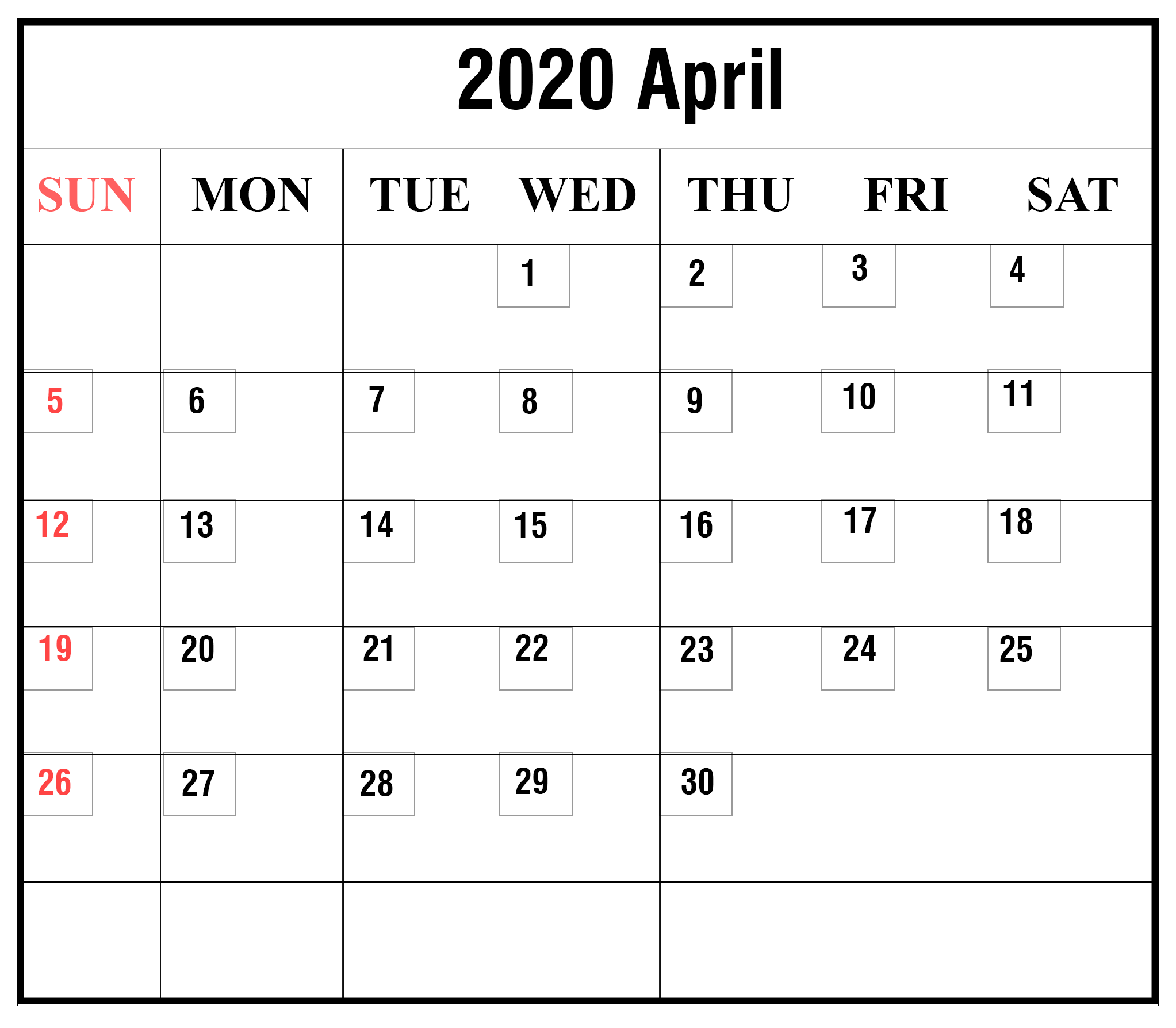 How To Schedule Your Month With April 2020 Printable