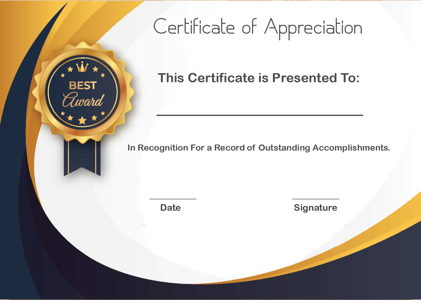 Certificate Of Appreciation For Donation 