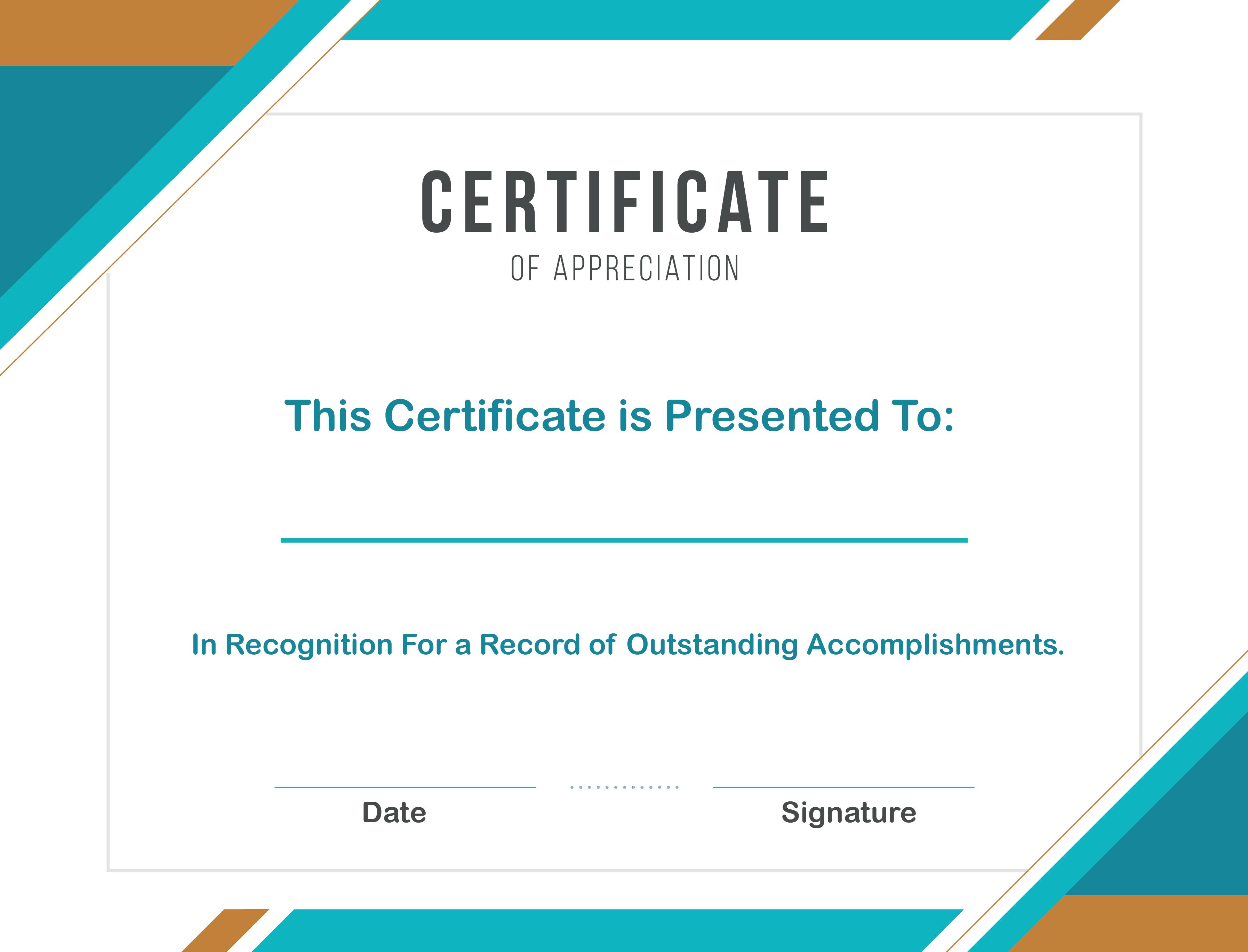 Certificate Of Appreciation Template Word Free