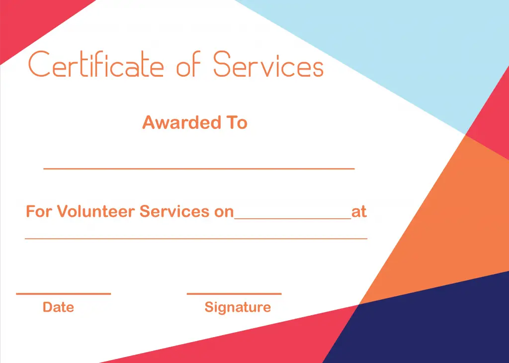 5 Free Printable Certificate Of Service Templates Howtowiki 0664