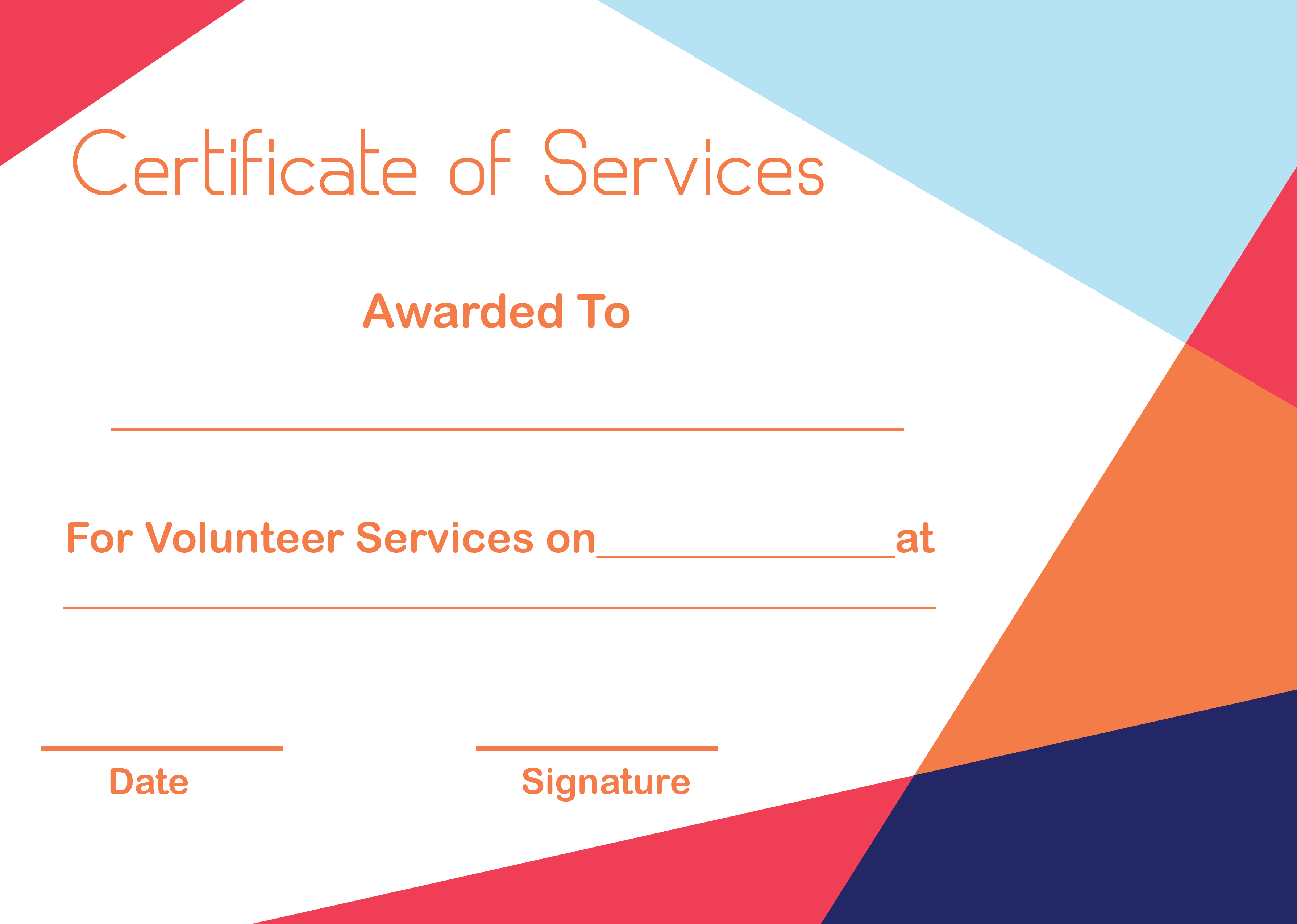 certificate of service